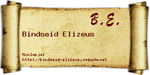 Bindseid Elizeus névjegykártya